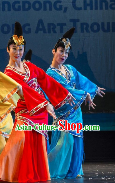 Chinese Palace Dancer Costume and Hair Accessories Complete Set
