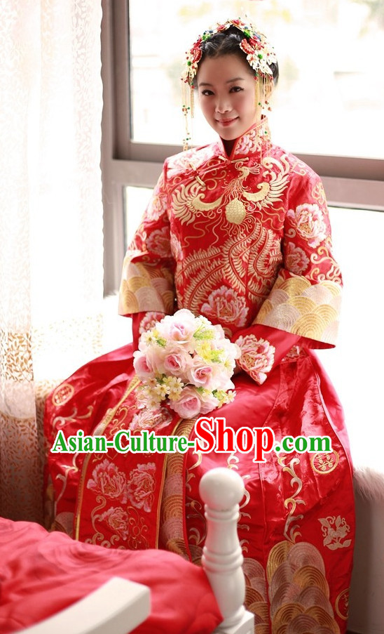 Top Chinese Wedding Dress Attire Oriental Wedding Outfit for Women