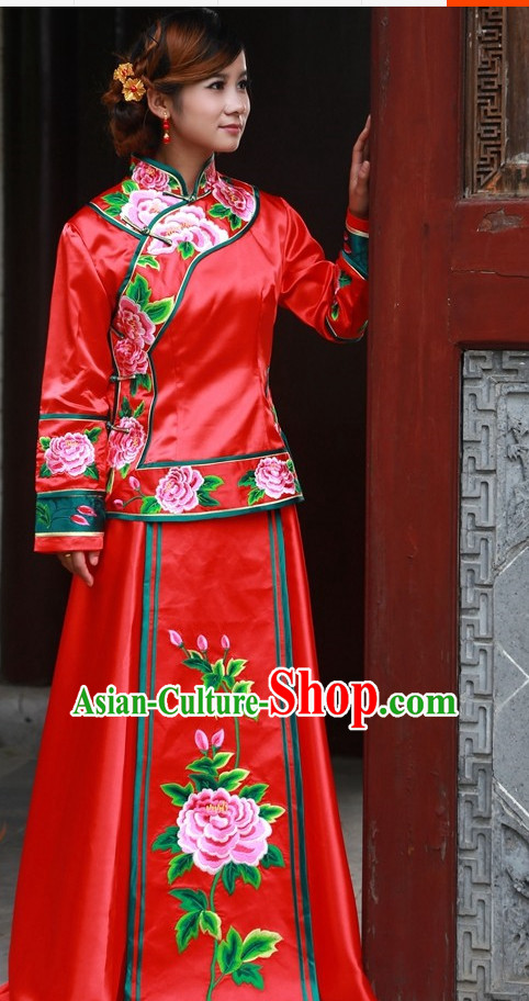 Chinese Traditional Wedding Dresses Oriental Clothing Bridal Gowns for Women
