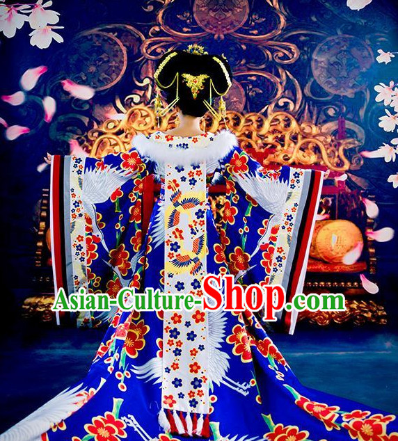 Chinese Classical Empress Crane Costumes for Women