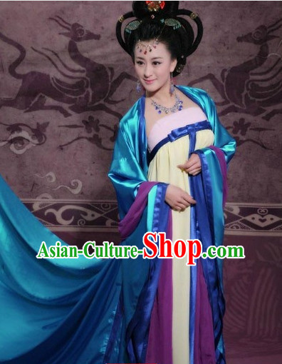 Chinese Hanfu Asian Fashion Japanese Fashion Plus Size Dresses Vntage Dresses Traditional Clothing Asian Costumes with Long Trail