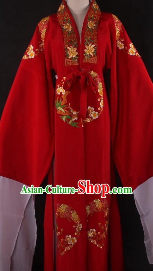 Chinese Traditional Dress Oriental Clothing Theatrical Costumes Opera Costume Long Sleeves Lady Wedding Dresses