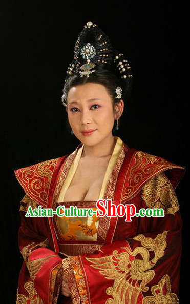 Handmade Chinese Palace Queen Wigs and Hair Accessories