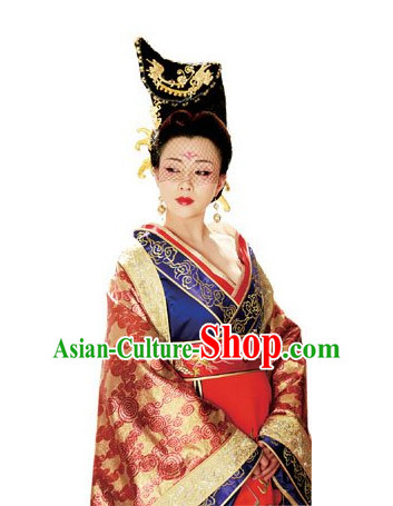 Handmade Chinese Palace Empress Wigs and Hair Accessories