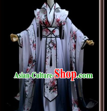 Plum Blossom Flower Ancient Chinese Poetess Costume Complete Set for Women