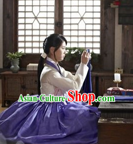 Ancient Korean Hanbok Clothing and Head Band Complete Set for Women