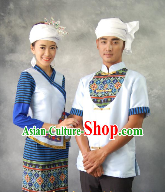 Thailand National Costume 2 Sets for Men and Women