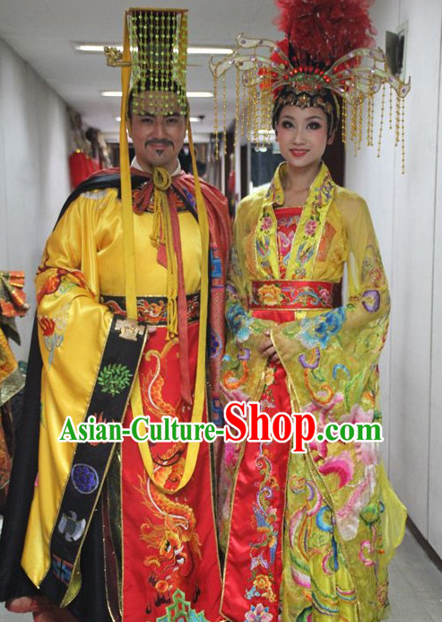 Emperor and Empress Clothing and Headwears 2 Sets