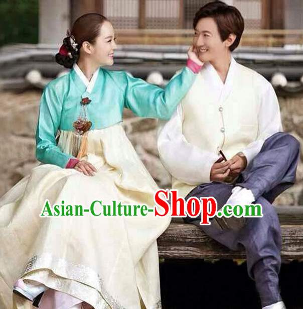 Korean Husband and Wife Hanboks 2 Sets