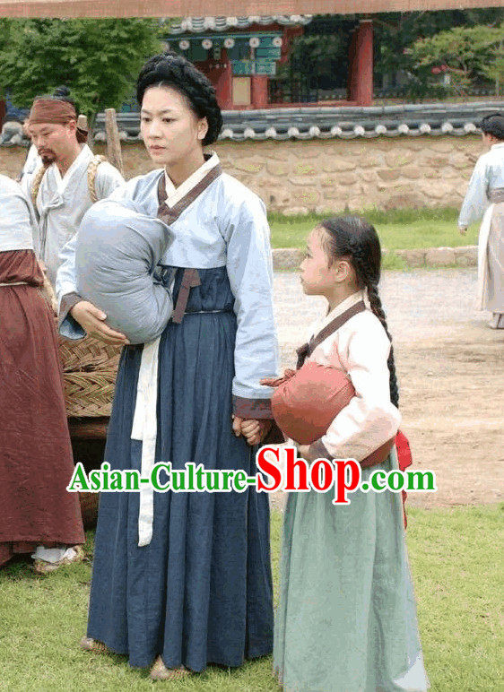 Ancient Korean Civilian Costume for Women and Daughter