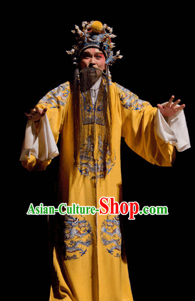 Ancient Chinese Opera Emperor Costume and Hat