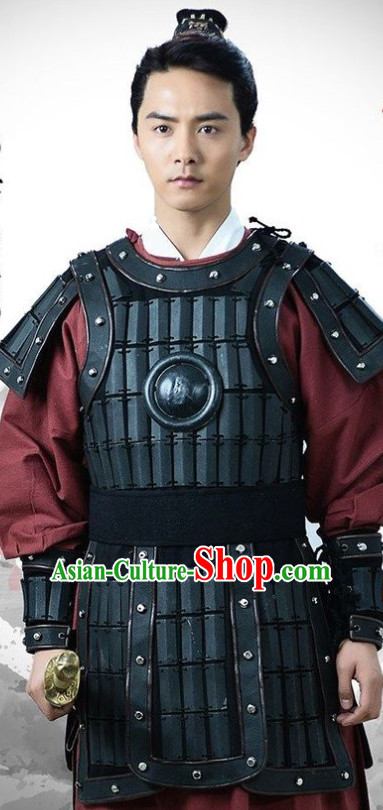 Ancient Asian General Armor Hanfu Dress Outfits for Men