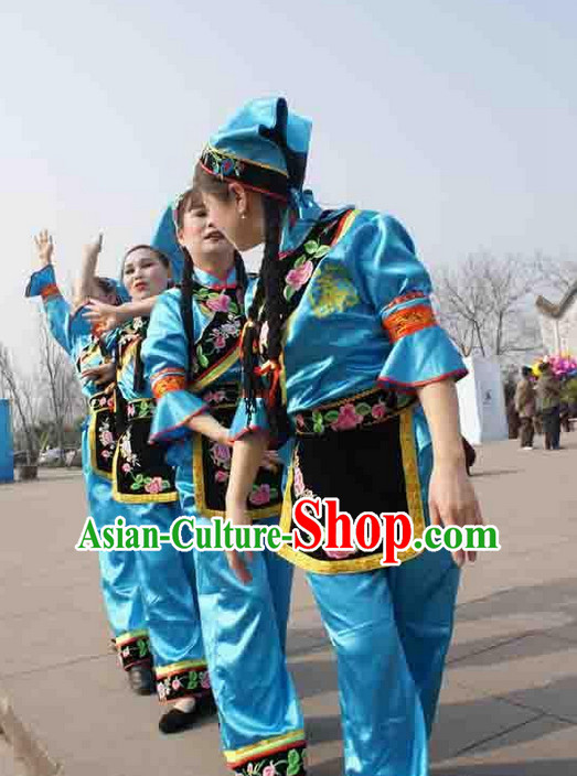 Traditional Chinese Hakka Female Folk Dance Costumes