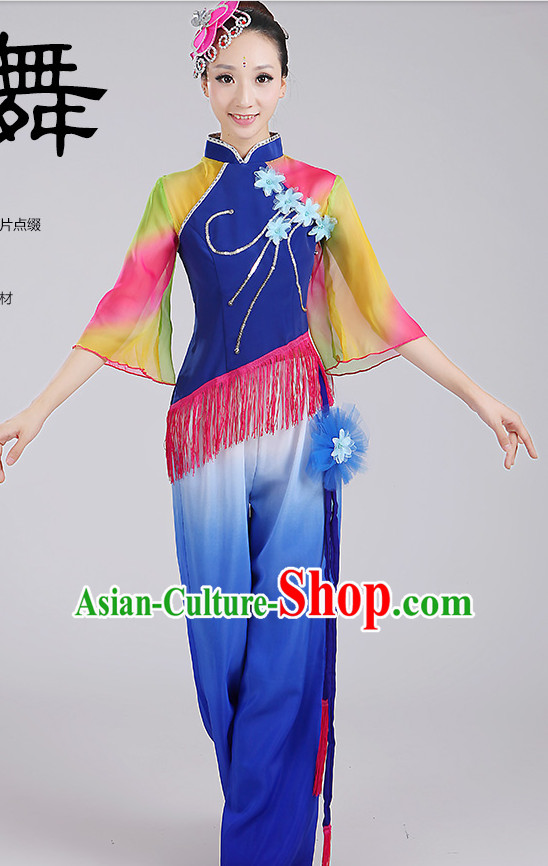Chinese Fan Dancewear and Headpieces Complete Set for Woen