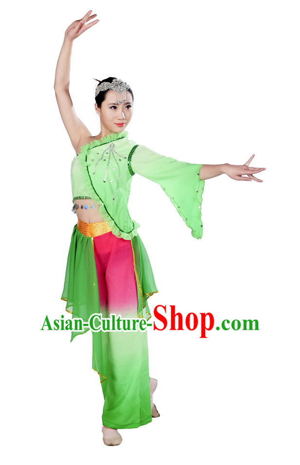 Chinese Classical Ribbon Hankerchief Dance Clothes Costume Uniforms for Women