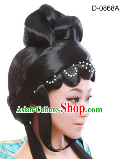 Chinese Opera Hair extensions Wigs Fascinators Toupee Hair Pieces Long Wigs and Accessories for Women