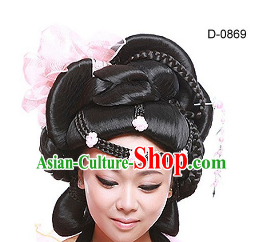Chinese Ancient Empress Hair extensions Wigs Fascinators Toupee Hair Pieces Long Wigs for Women