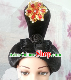 Chinese Ancient Lady Hair extensions Wigs Fascinators Toupee Hair Pieces Long Wigs