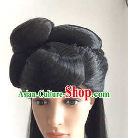 Chinese Ancient Beauty Black Fairy Wigs for Girls