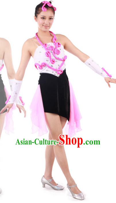 Chinese Teenagers Folk Dance Uniform for Competition