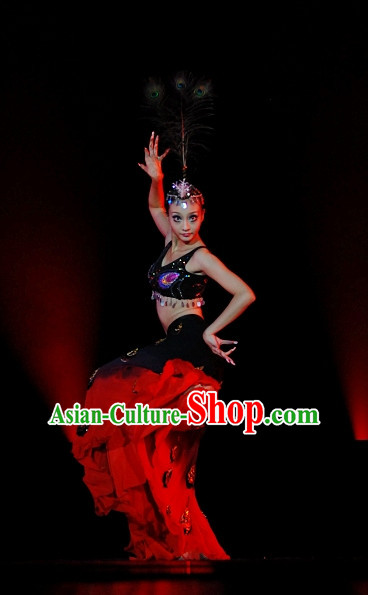 Chinese Peacock Dance Costumes Dancewear Discount Dane Supply Clubwear Dance Wear China Wholesale Dance Clothes for Women