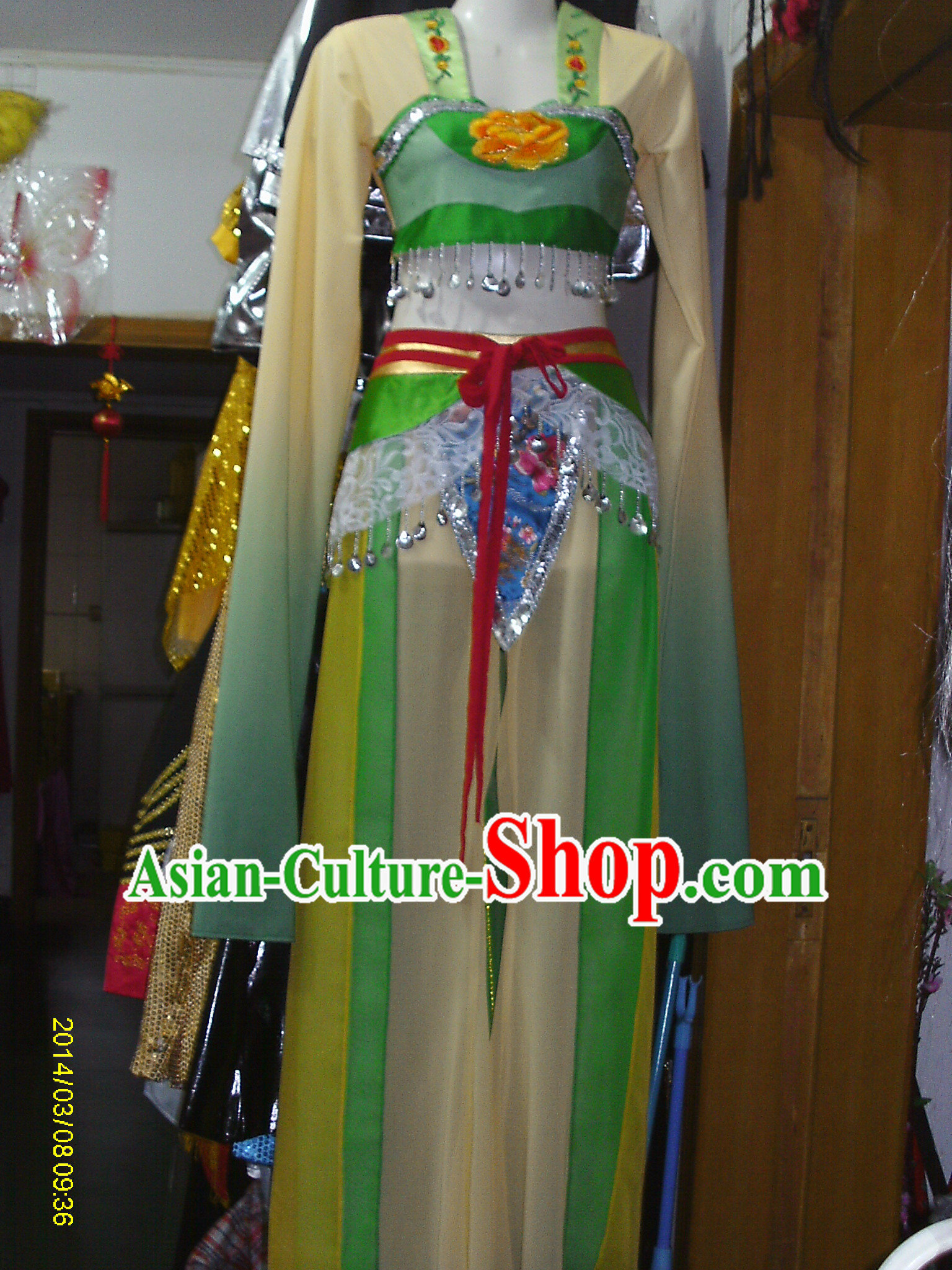 Chinese Folk Dance Costume Competition Costumes Set