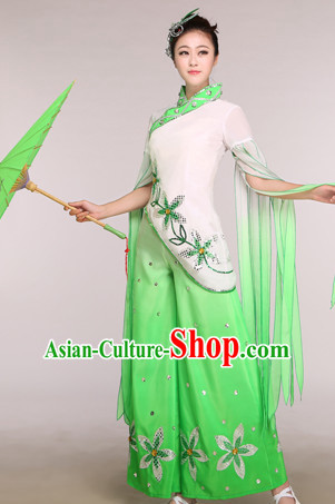 Chinese Classical Competition Fan Dance Costume Group Dancing Costumes for Women