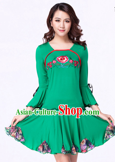 Green Chinese Style Parade  Costume Ideas Dancewear Supply Dance Wear Dance Clothes Suit