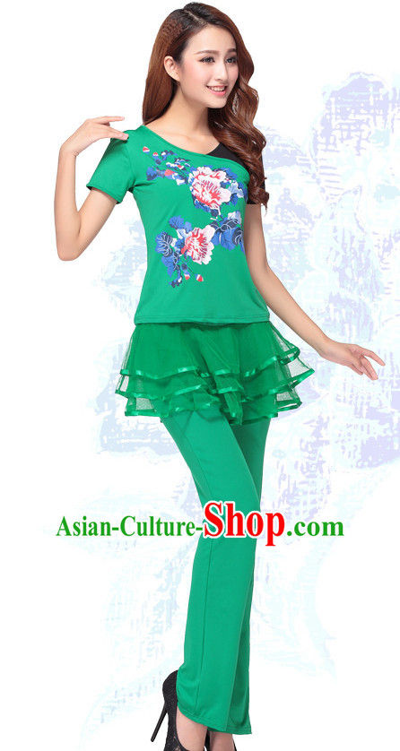 Chinese Style Modern Gymnastics Costume Ideas Dancewear Supply Dance Wear Dance Clothes Suit