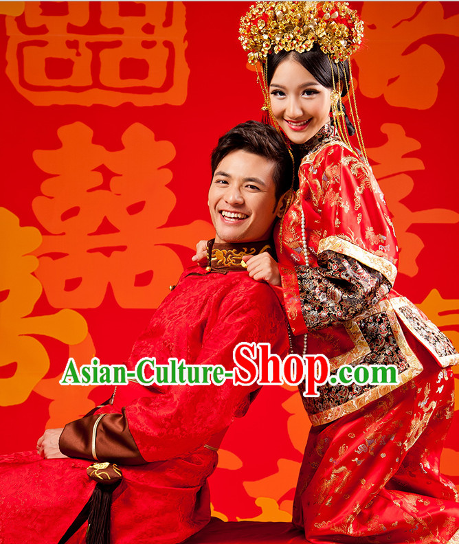 Traditional Chinese Wedding Outfits for Men and Women