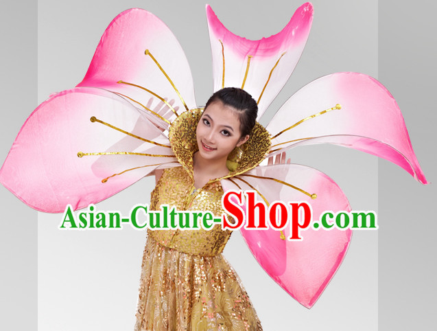 Chinese Stage Celebration Flower Dancewear Dancing Costume Complete Set for Women