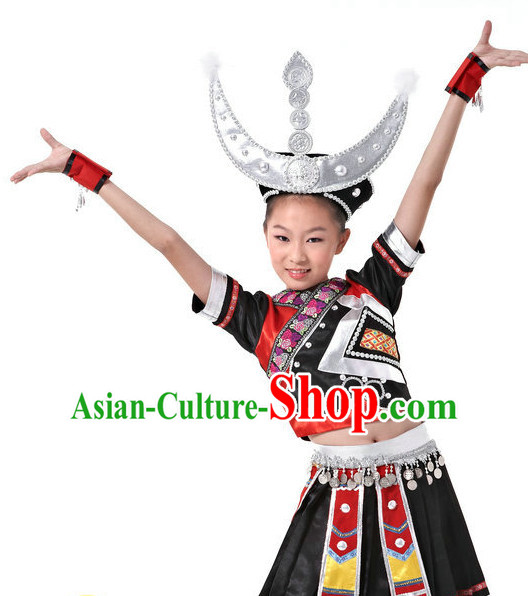 Chinese Stage Performance Ethnic Dancewear Dancing Costume Complete Set for Girls