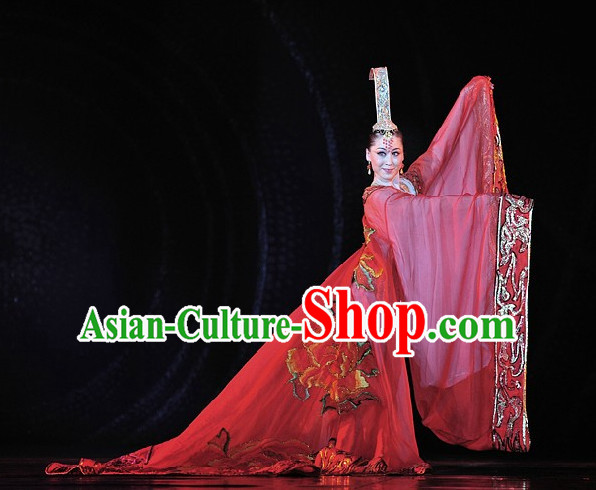 Chinese Professional Stage Performance Palace Queen Dance Costume Complete Set for Women