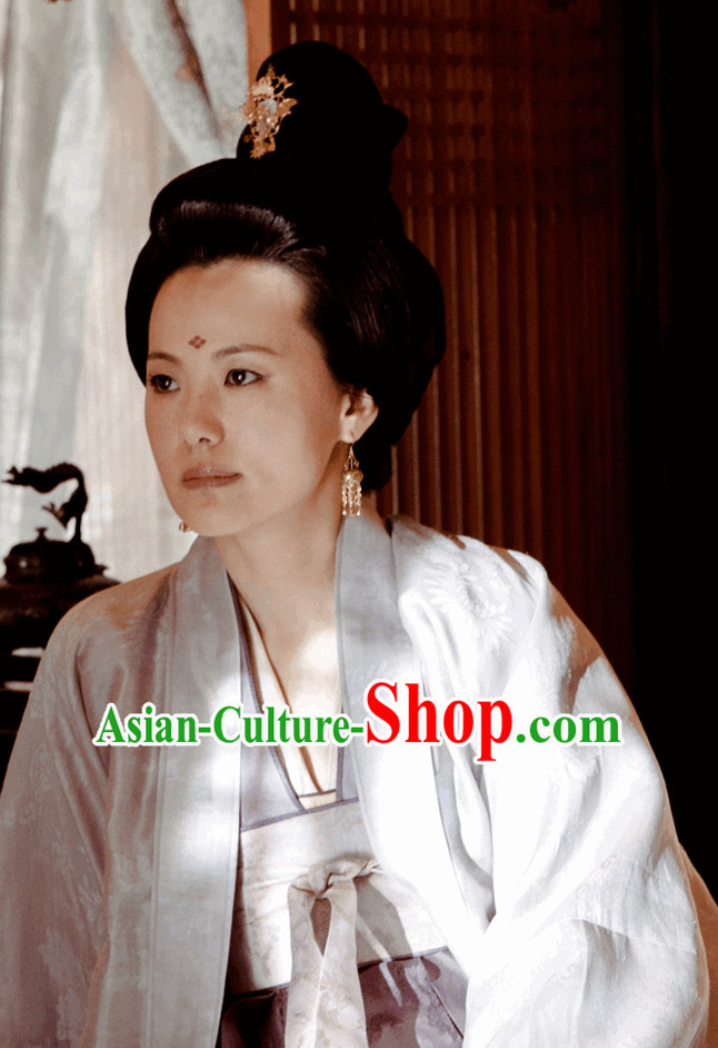 Ancient Tang Dynasty Black Wigs and Hair Accessories