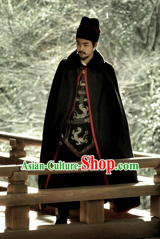 Ancient Tang Dynasty Bodyguard Detective Costumes and Hat Complete Set