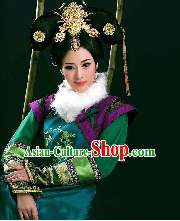Ancient Chinese Queen Wigs and Hair Accessories