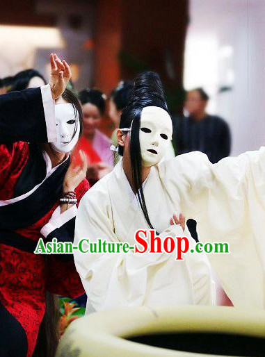 Chinese Classical Dancer Costumes and Headwear Complete Set for Women
