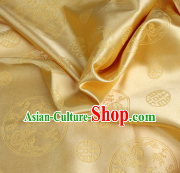 Chinese Traditional Gold Brocade Dragon Fabric