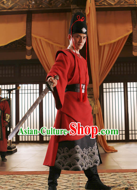Ancient Chinese Swordsman Knight Costumes for Men