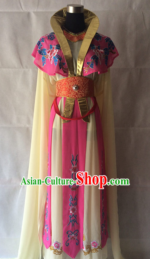 Ancient Chinese Opera Embroidered Water Sleeve Costumes Complete Set for Women