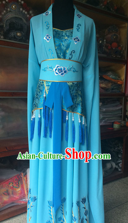 Ancient Chinese Opera Embroidered Water Sleeve Dance Costume Complete Set for Women