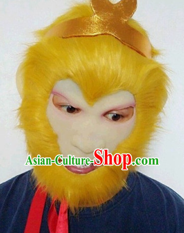 Ancient Chinese Monkey King Fur Mask Sun Wukong Masks