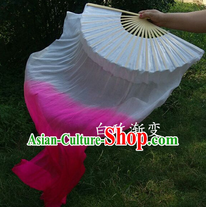 1.5 Meters Long Color Transition Silk Dancing Fans