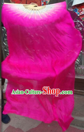 1.5 Meters Long Pink Silk Dancing Fan
