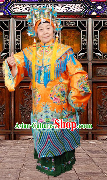 Ancient Chinese Opera Hua Dan Empress Costumes and Headpieces Complete Set for Women