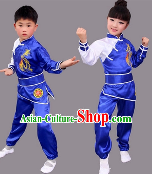 Chinese Kung Fu Uniform Costume Complete Set for Adults Kids Women men Girls Boys