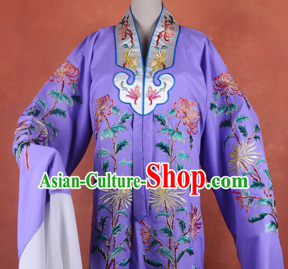 Top Embroidered Chinese Classic Peking Opera Female Costume Beijing Opera Long Robe Costumes Complete Set for Adults Kids Men Boys