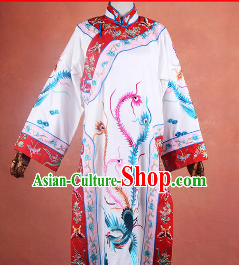 Top Embroidered Chinese Classic Peking Opera Phoenix Costume Beijing Opera Empress Robe Costumes Complete Set for Adults Kids Women Girls