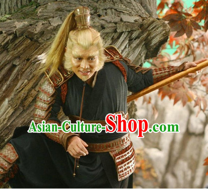 Chinese Monkey King General Body Armor Costumes Complete Set for Men and Boys