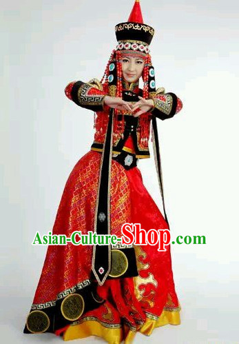Mongolian Princess Clothing and Hat Complete Set for Women